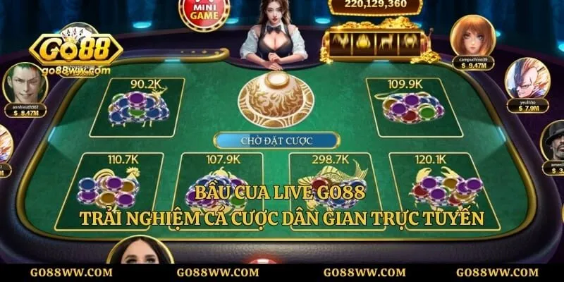Bầu Cua Live GO88 – Trải Nghiệm Cá Cược Dân Gian Trực Tuyến