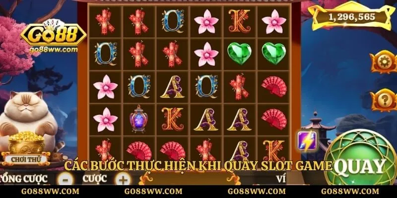 Các bước thực hiện khi quay slot game 