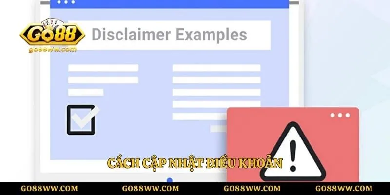 Cách cập nhật điều khoản