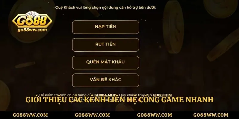 Giới thiệu các kênh liên hệ cổng game nhanh
