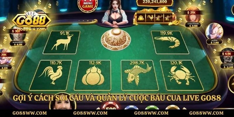 Gợi ý cách soi cầu và quản lý cược bầu cua live GO88