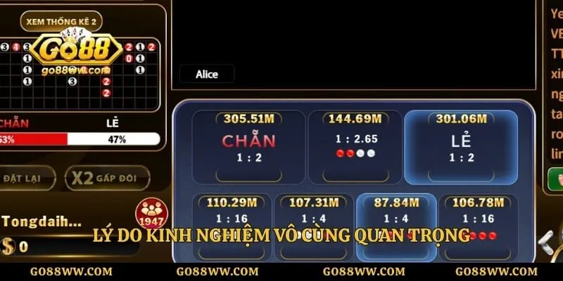 Kinh Nghiệm Bắt Cầu Xóc Đĩa Go88 - Giúp Bạn Đọc Vị Bàn Cược Lý do kinh nghiệm vô cùng quan trọng