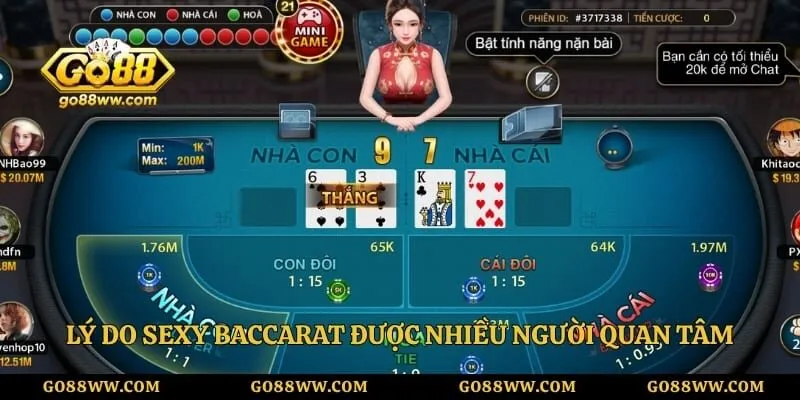 Sexy Baccarat – Sảnh Cược Casino Trực Tuyến Hấp Dẫn Uy Tín Lý do Sexy Baccarat được nhiều người quan tâm