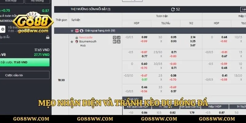Mẹo nhận diện và tránh kèo dụ bóng đá