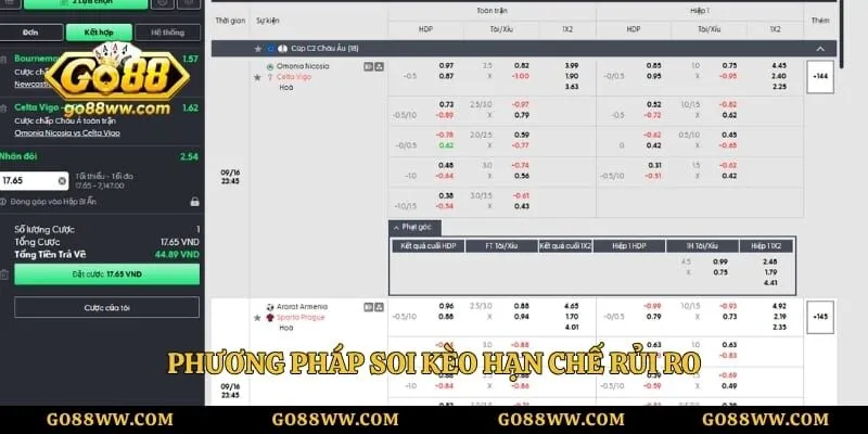 Phương pháp soi kèo hạn chế rủi ro