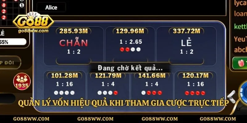 Quản lý vốn hiệu quả khi tham gia cược trực tiếp